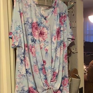 Floral glitzy girl boutique top